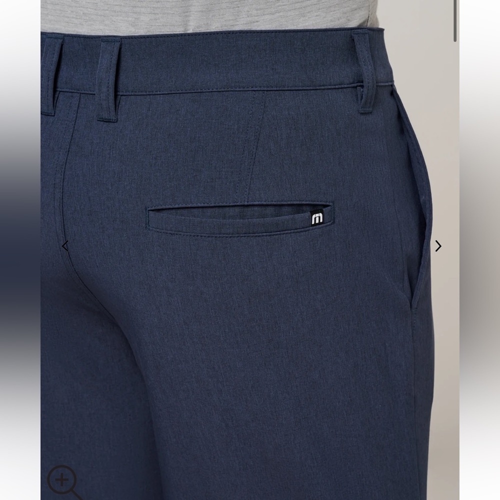 NWOT TravisMathew Beck 2.0 Shorts Mens 32 Blue Nights Stretch 10” Inseam Golf